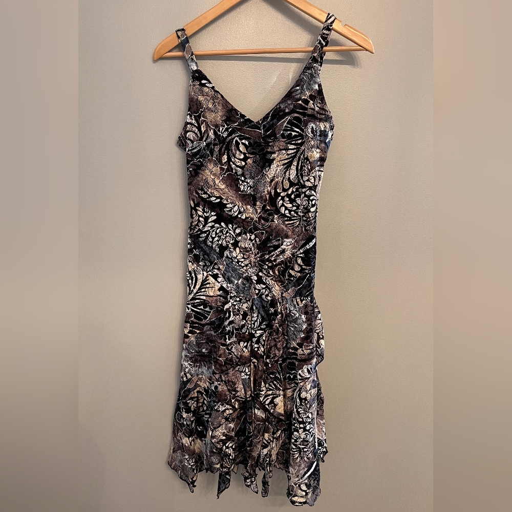 Tricotto Patterned & Ruffle Dress